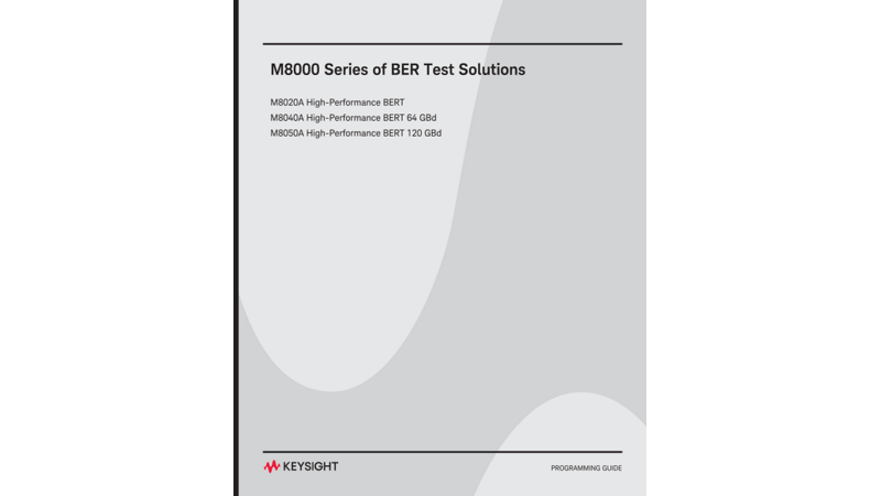 M8000 Series of BER Test Solutions Programming Guide